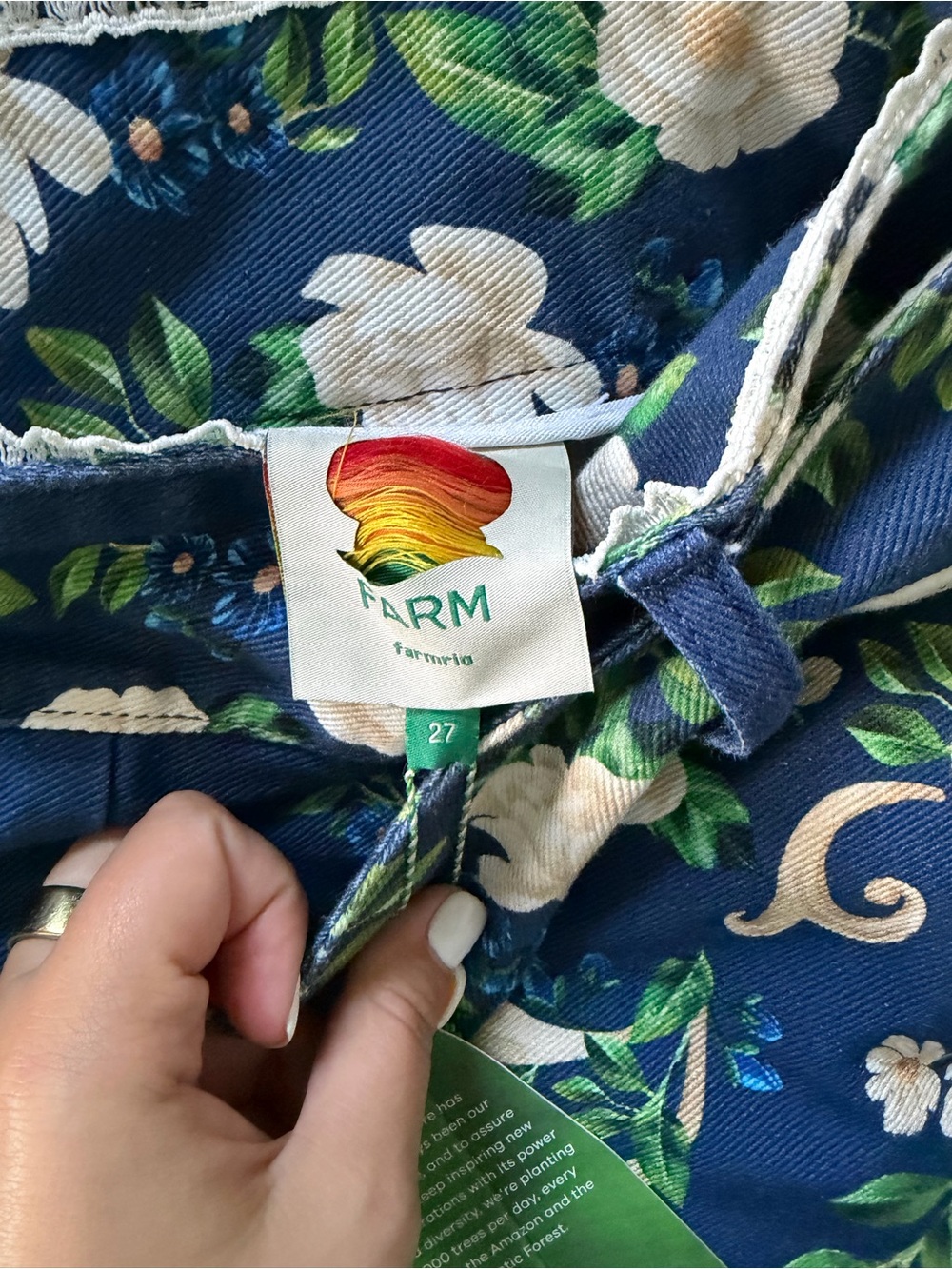 FARM Rio Navy Floral Jeans - Picture 2 of 3